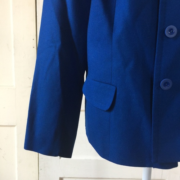 😊PENDLETON Plus Cobalt Blue Button Up Jacket - Picture 4 of 8